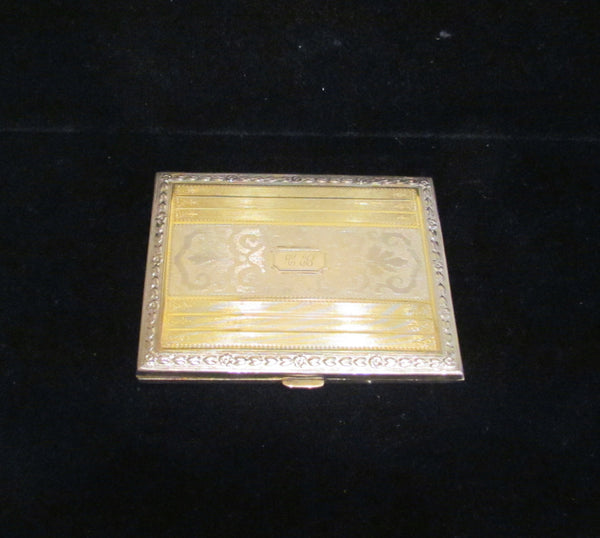 Evans Nickel Silver Cigarette Case Business Credit Card Holder 1910 Edwardian