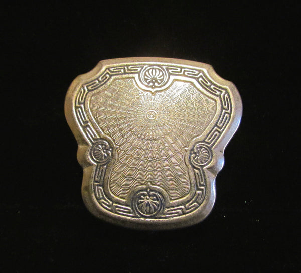 1920s Karess Woodworth Compact Powder Rouge Compact Silver Compact Rare