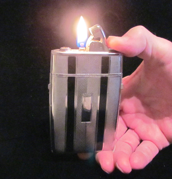 Art Deco Cigarette Case Lighter Evans 1940s Working Vintage Lighter Mint Condition