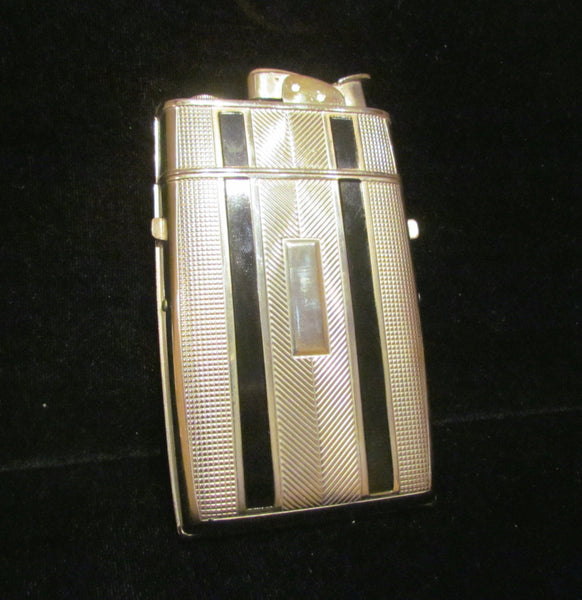 Art Deco Cigarette Case Lighter Evans 1940s Working Vintage Lighter Mint Condition