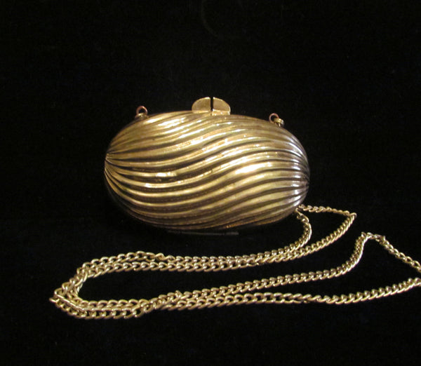 Art Deco Gold Pillow Purse Shoulder Handbag Antique Evening Bag Bridal