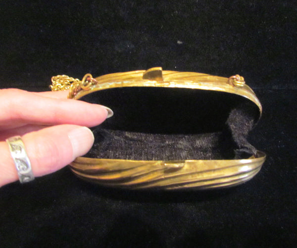 Art Deco Gold Pillow Purse Shoulder Handbag Antique Evening Bag Bridal