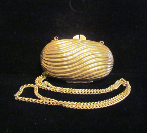 Art Deco Gold Pillow Purse Shoulder Handbag Antique Evening Bag Bridal