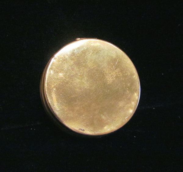 Deere Art Nouveau Gold Compact Box 1920s Nude Powder Tin Rare