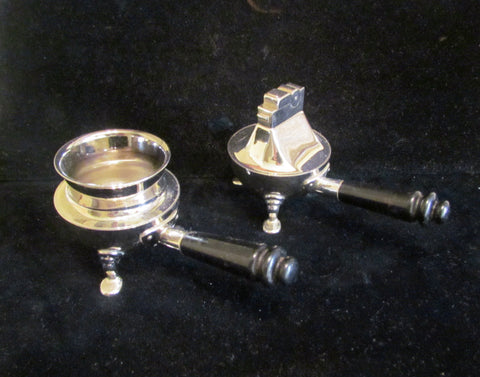 Mid Century Chrome Ashtray & Lighter Set 1950's ASR Table Lighter & Ashtray